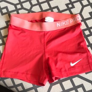 Nike Pro shorts in coral great condition medium